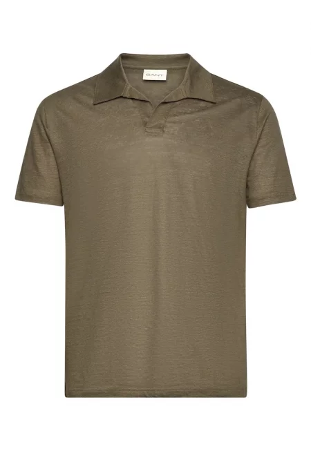 Мъжка тениска -  Лен - Каки - Каки