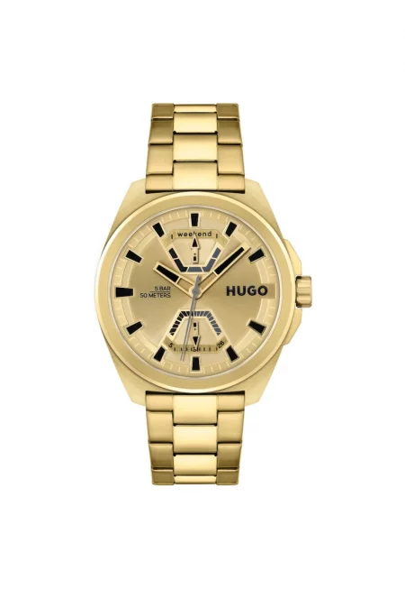 Мъжки часовник -  INOX - 44 мм - златист