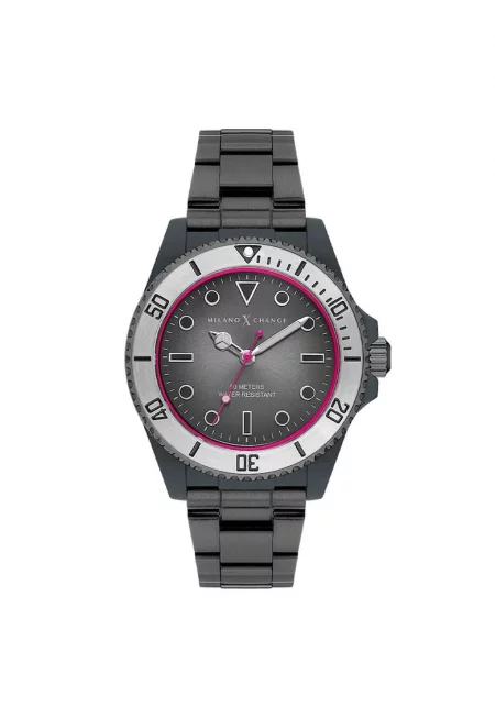 Мъжки часовник  MXG1116 - 43мм - опушен - стоманена каишка - 5 ATM