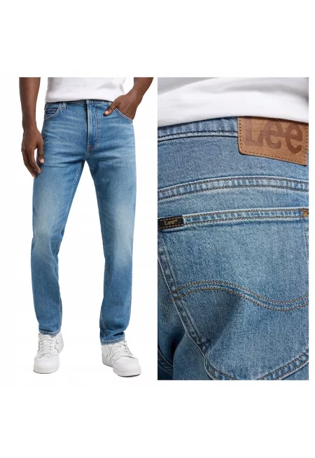 Мъжки дънки -  Rider - Slim Fit - Висока талия - 5 джоба - Цип - Дълги - Памук - W34-L32 US - Син