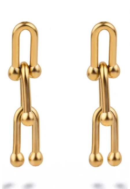 Обеци с 18K злато