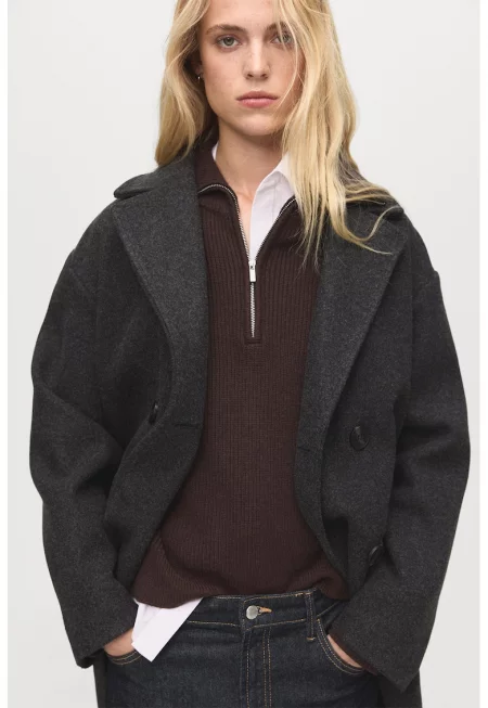 Палто с двуредно закопчаване