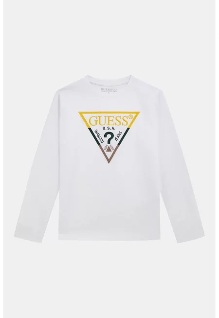 Памучна блуза с бродирано лого