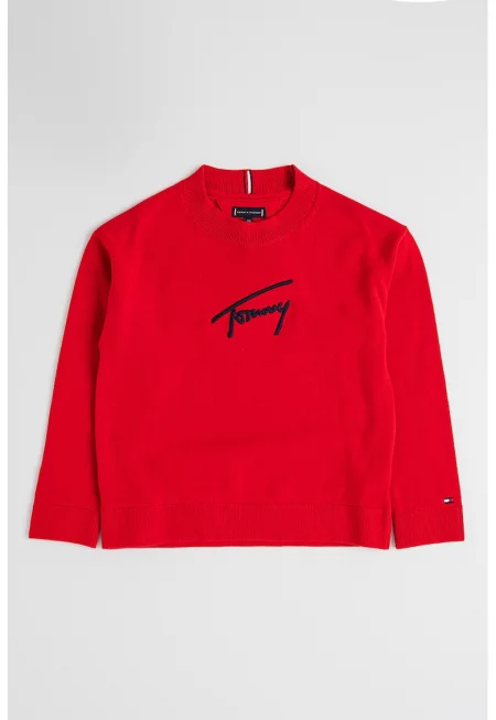 Пуловер от органичен памук с лого