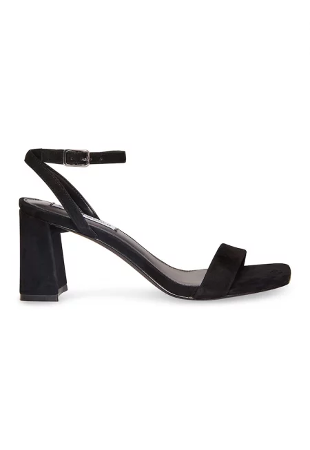Сандали Luxe с масивен ток - Черен