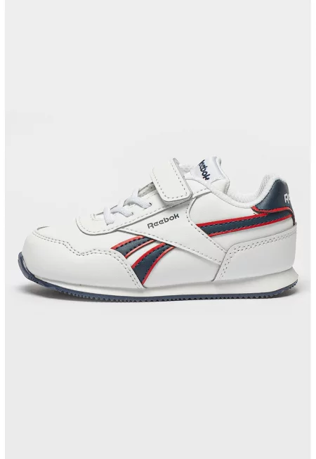 Спортни обувки Royal от еко кожа с велкро - Бял/Аленочервен/Тъмносин