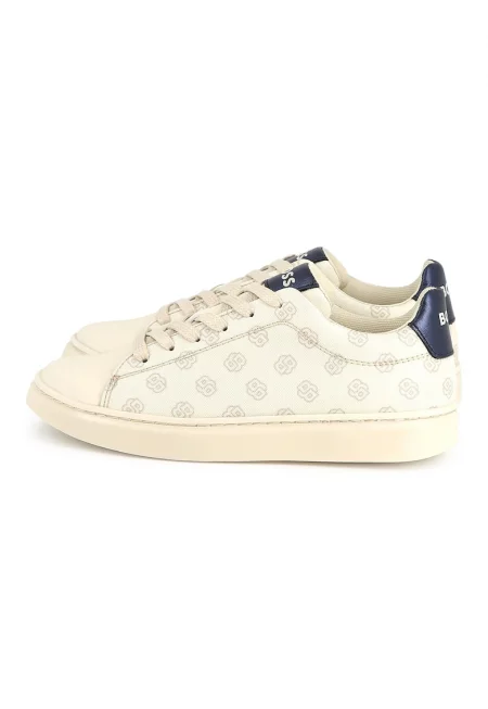 Спортни обувки с монограми - Черен/Светло бежово