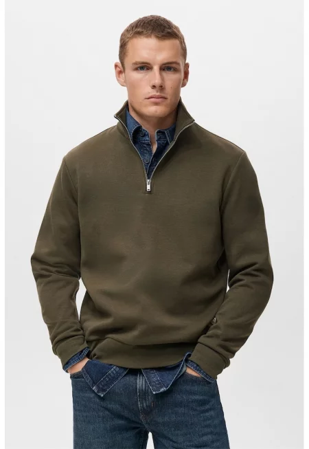 Суитшърт с къс цип