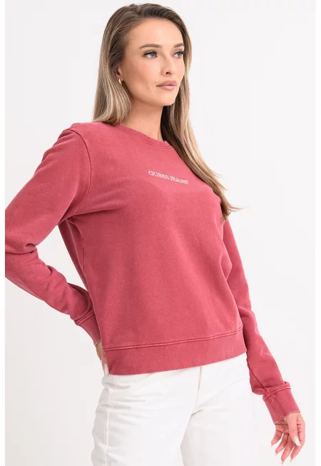 Суитшърт с овално деколте и лого