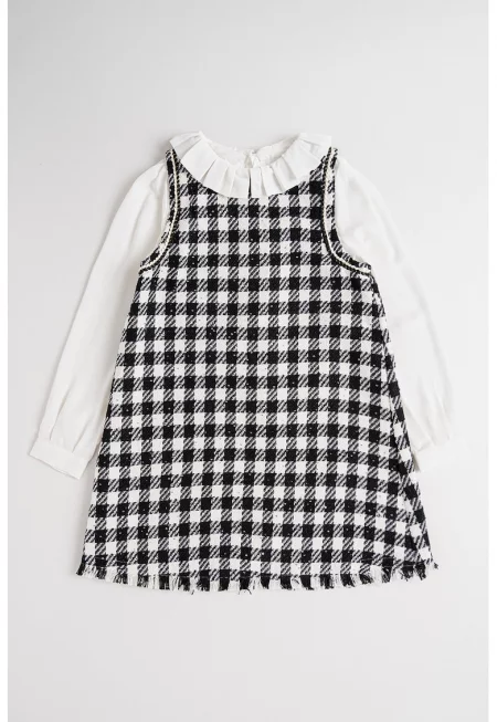 Сукман и блуза - Черен/Мръснобял