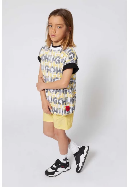 Тениска с монограм - Жълт