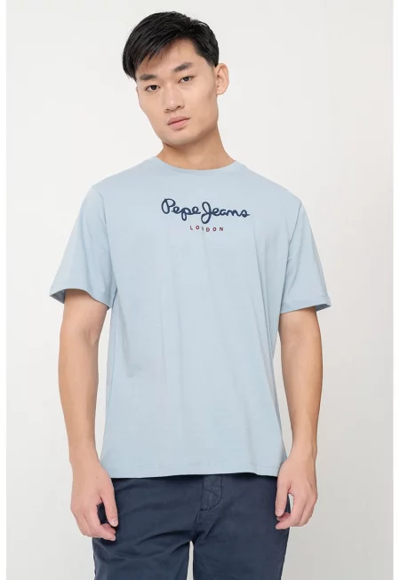 Тениска с овално деколте и лого