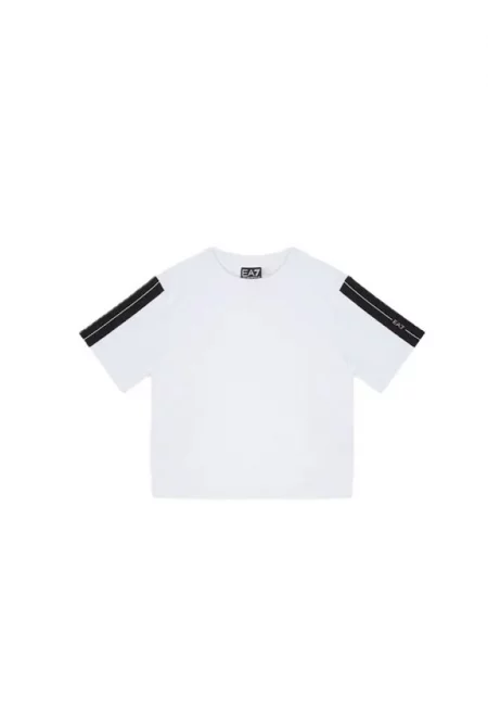 Тениска за момичета  TEE SS TAPE - Памук - Бяла - Бял