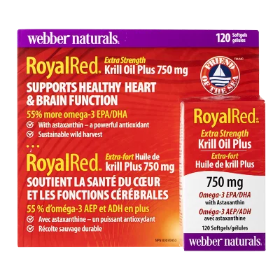 Масло от крил + Рибено масло + Астаксантин - RoyalRed, 120 софтгел капсули за 2 или 4 месеца прием
