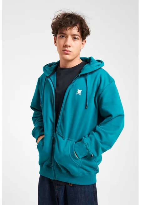 Унисекс худи с лого - Тюркоаз