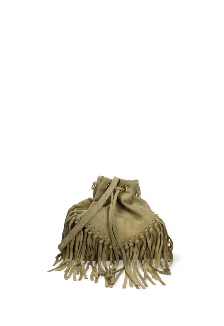 Велурена чанта Umbria Plus - Тъмнозелен