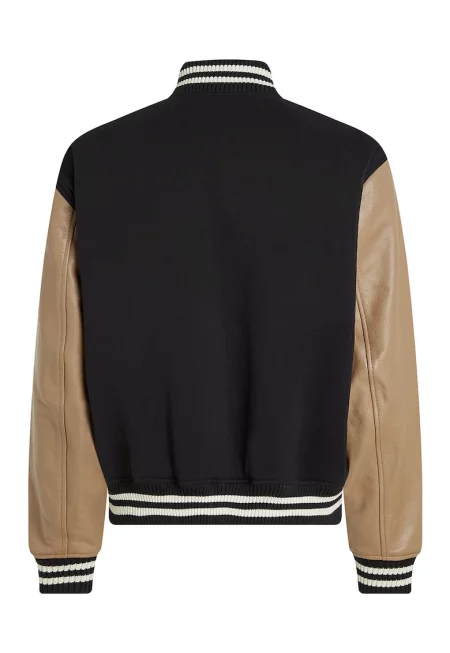 Яке бомбър с вълна и паднали ръкави