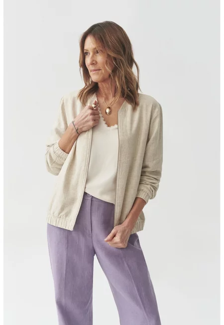 Яке с джобове - Светло бежово