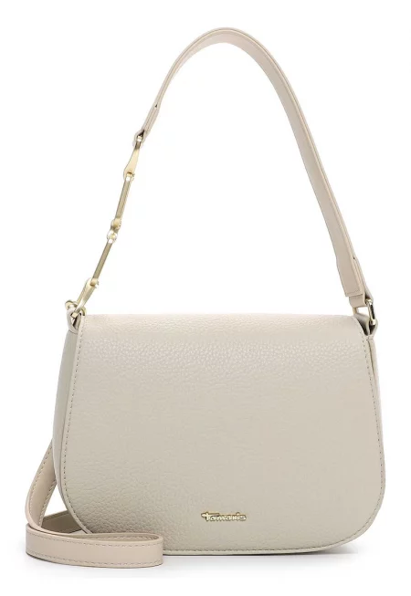 Чанта от еко кожа с капаче - Светло бежово