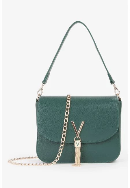 Чанта през рамо Divina от еко кожа - Тъмнозелен