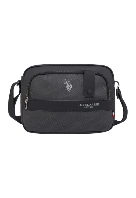 Чанта през рамо с лого - Черен/Избеляло черно