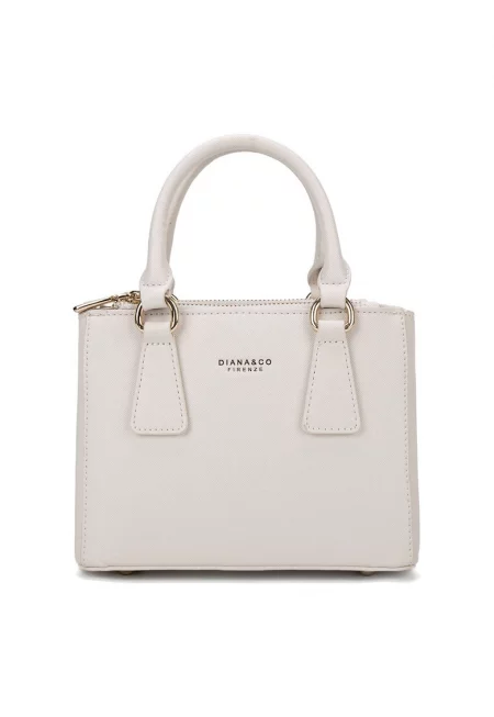 Чанта за рамо от еко кожа с лого - Бежов