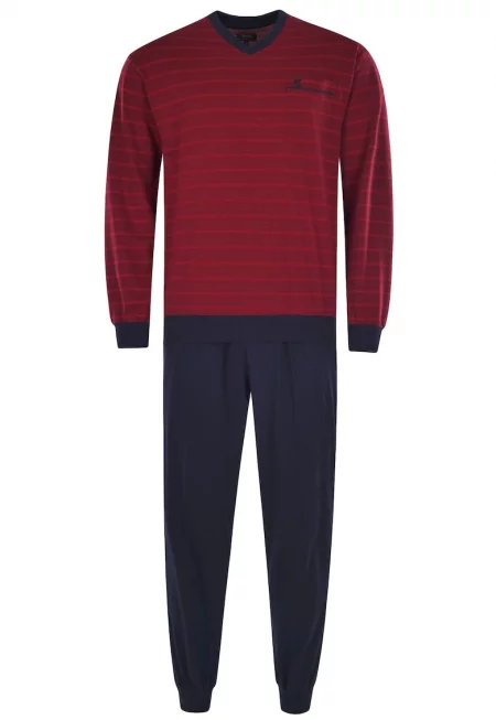 Дълга пижама с шпиц - Червен