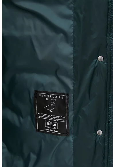 Дълго зимно яке с капитонирана вата и качулка