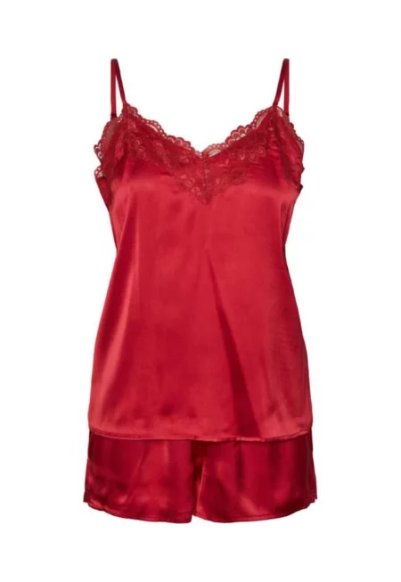 Дамска пижама - Части - 302965670 - Полиестер - Червена - Червен