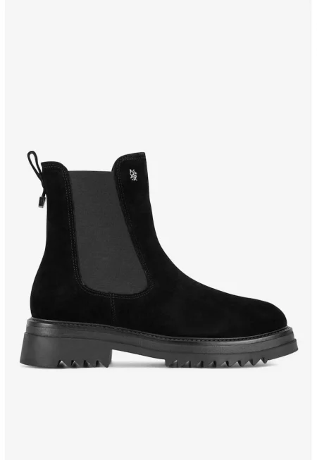 Дамски ботуши  5905588961208 - Велур - Черен - Черен