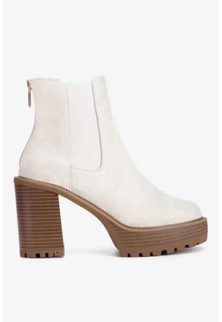 Дамски ботуши  5905588989288 - Текстил - Бежов - Бежов