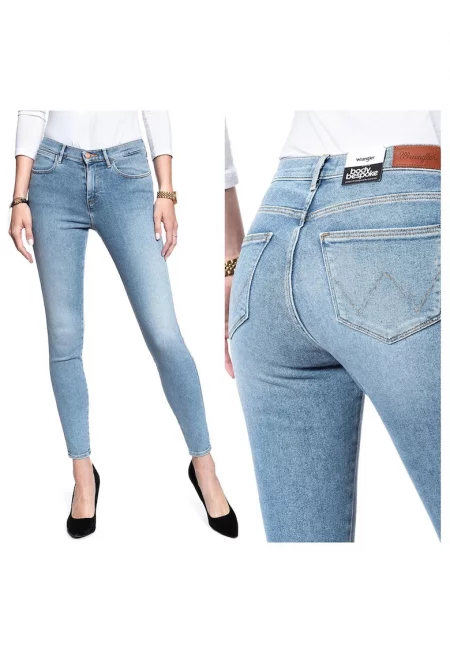 Дамски дънки -  High Skinny - 10620-184 - Памучни - Дълги - Petite - Дънкови - W24-L32 US - Сини