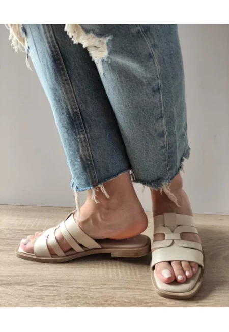 Дамски ежедневни сабо  27103-42 Бежов Слонова кост - Бежов