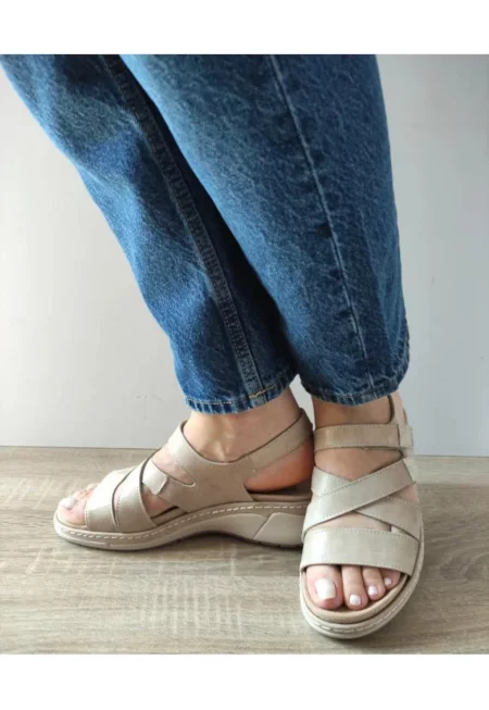 Дамски ежедневни сандали  18000T Azores 03-N - 65987 - Бежов