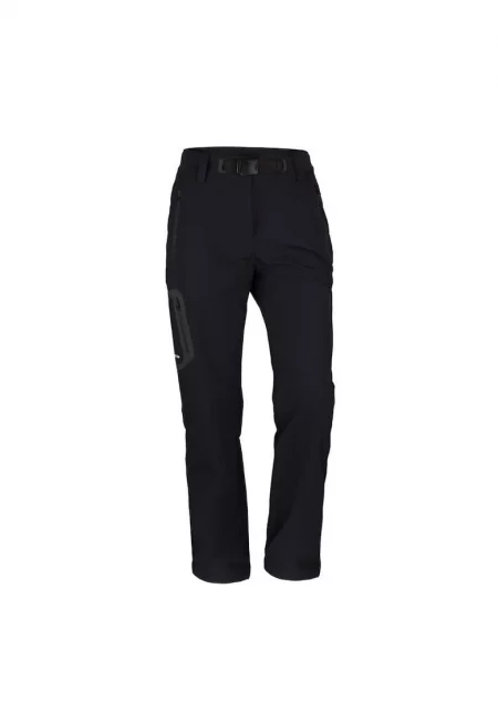 Дамски изключително дълги еластични трекинг панталони Mattie - Черен