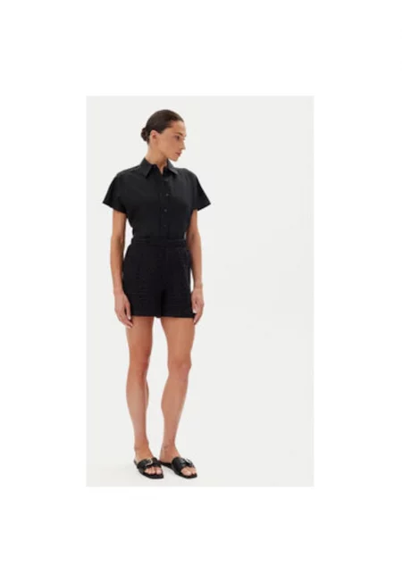 Дамски къси панталони  14105213 - Памук/Памук - Черен