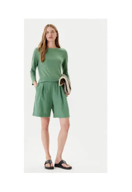 Дамски панталон -  лен - зелен