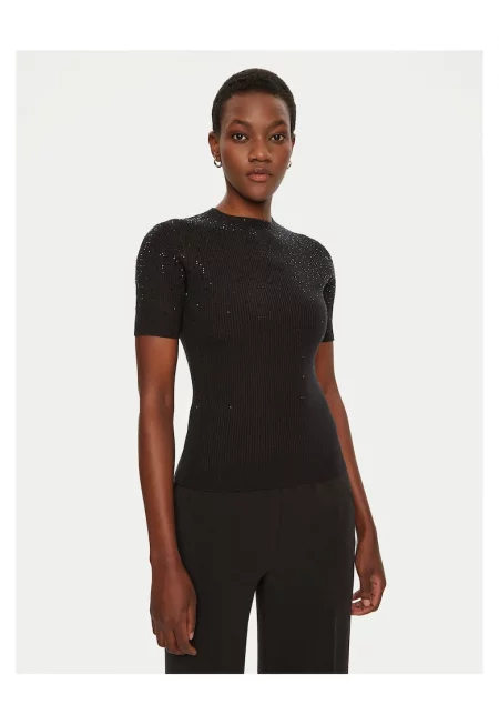 Дамски пуловер  черен -