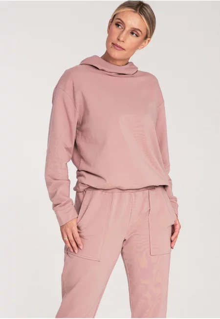 Дамски суитшърт  M1034 - тъмно розов - удобен - памучен