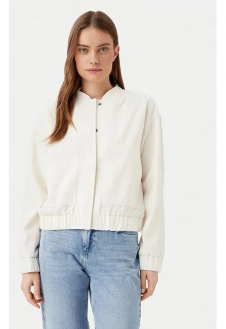 Дамско яке -  304915413 - Рециклиран полиестер/Полиестер - - Бежов