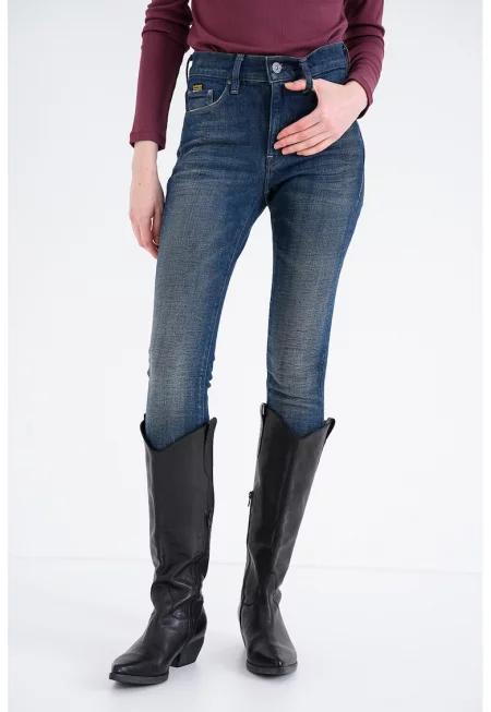 Дънки скини 3301 с 5 джоба - Син меланж