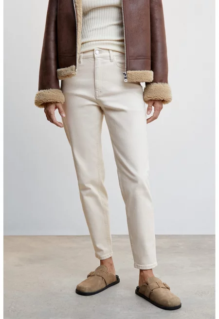 Дънки стил Mom Fit с висока талия