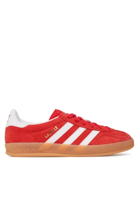 Детски кецове -  Gazelle Indoor - естествена кожа - червен