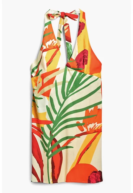 Халтер плажен топ - Многоцветен