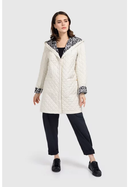 Капитонирано зимно яке с качулка