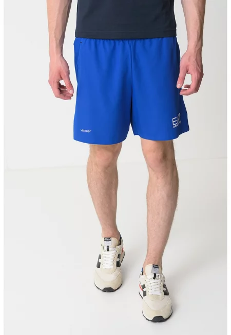 Къс панталон с еластична талия - Кралско Синьо