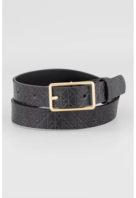 Кожен колан - Черен