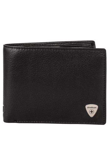 Кожен портфейл Harrison с прегъване - Кафяв