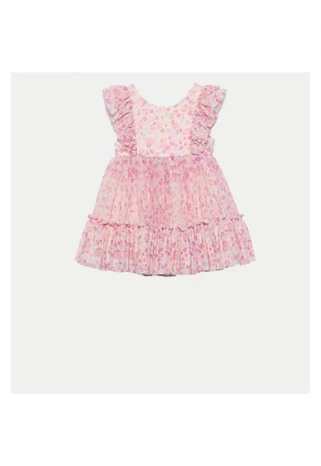 Лятна рокля за момиче Abel Lula - 5017 - Полиестер/Еластан - 1 година - Розова - Розово