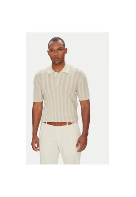 Мъжка поло тениска  B4 50024.5232 - Памук - Светлосин - Светлосин